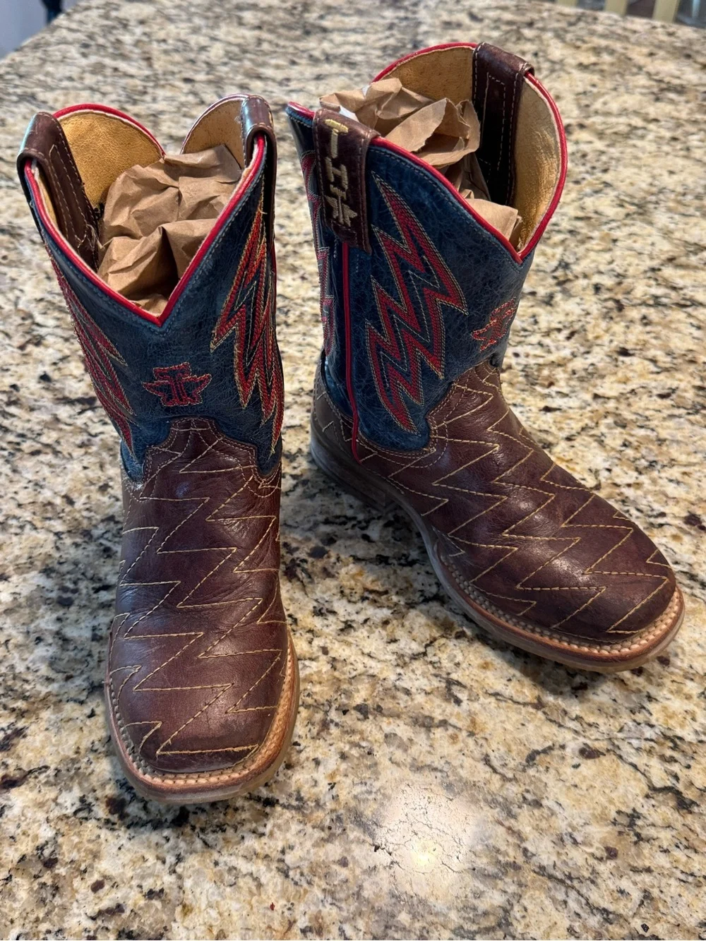 Western cowboy boots kids handmade leather rodeo southwestern